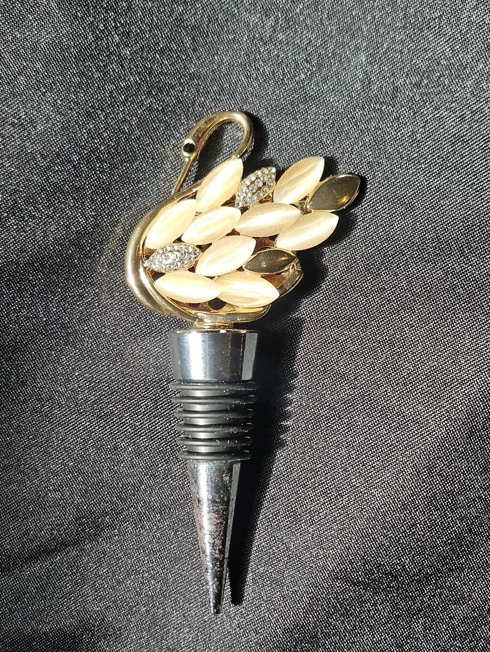 3 Bottle Stoppers- Elephant, Swan, And Guy